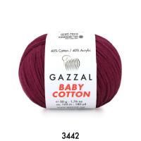 GAZZAL  BABY COTTON   3442  - 60% Хлопок, 40% Акрил 50 г/165 м